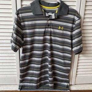Under Armour Mens striped polo size M